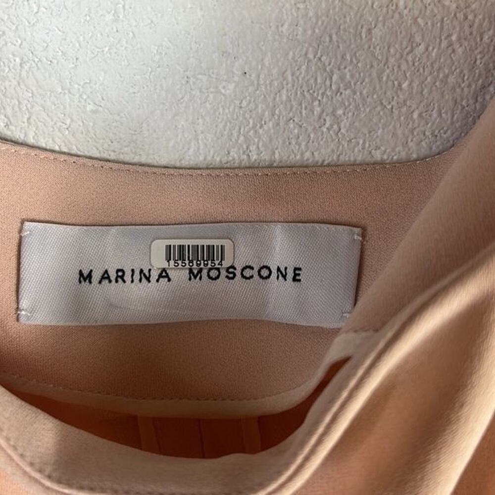 RTR Marina MosconeDiamond Inlay Dress Mini Sleeveless Blush Pink Sz 8 ruched - Picture 6 of 7